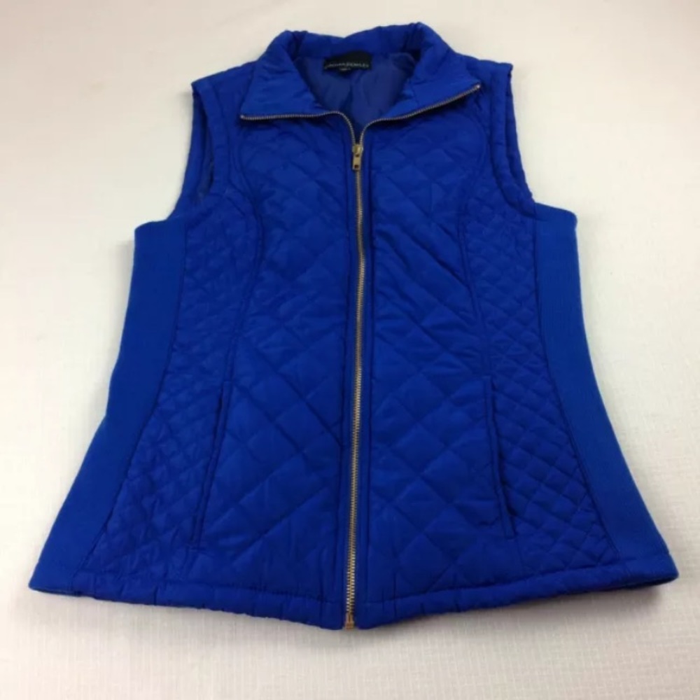 Cynthia Rowley puffed vest blue Sz small full zip